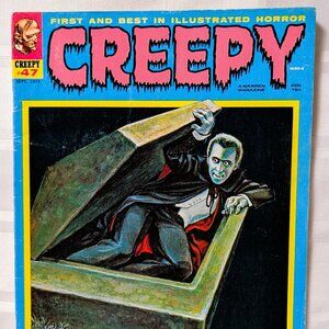 1972 CREEPY HORROR MAGAZINE VINTAGE BACK ISSUE #47 DRACULA VAMPIRE COVER BOOK